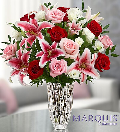 Marquis by Waterford® Red Rose and Lily Bouquet